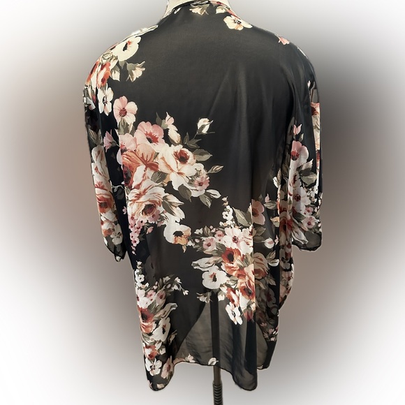 Floral Kimono Cardigan L/XL - Picture 2 of 4